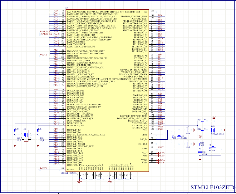 ad实例—stm32f103系统板