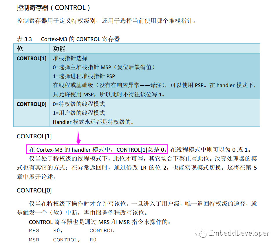 “如何判断Cortex-M处理器正在执行中断函数？"