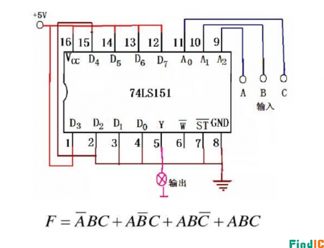 74LS151接线图