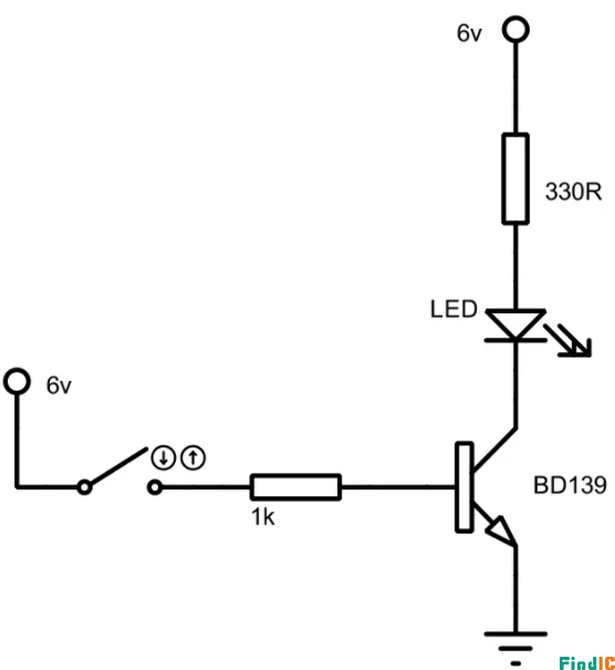 BD139 的基本开关电路模型