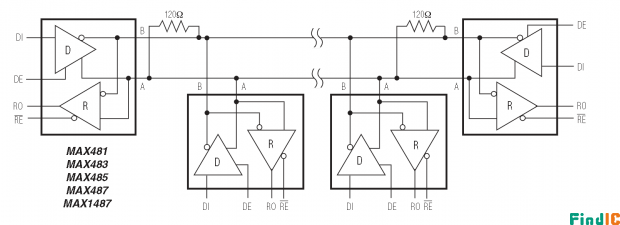 MAX485应用电路图