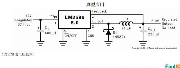 LM2596典型应用图