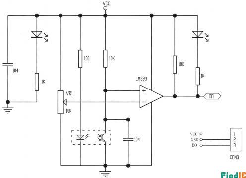 LM393的红外避障模块