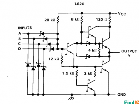 SN74LS20引脚逻辑