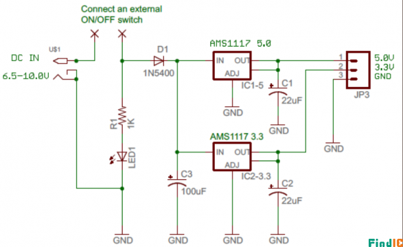 AMS1117典型应用图