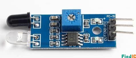 LM393的红外避障模块实物图