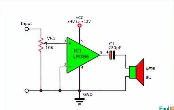 lm386 引脚图及功能详解