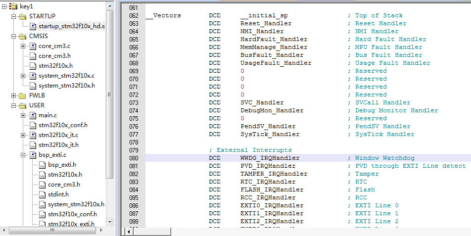 stm32之中断配置