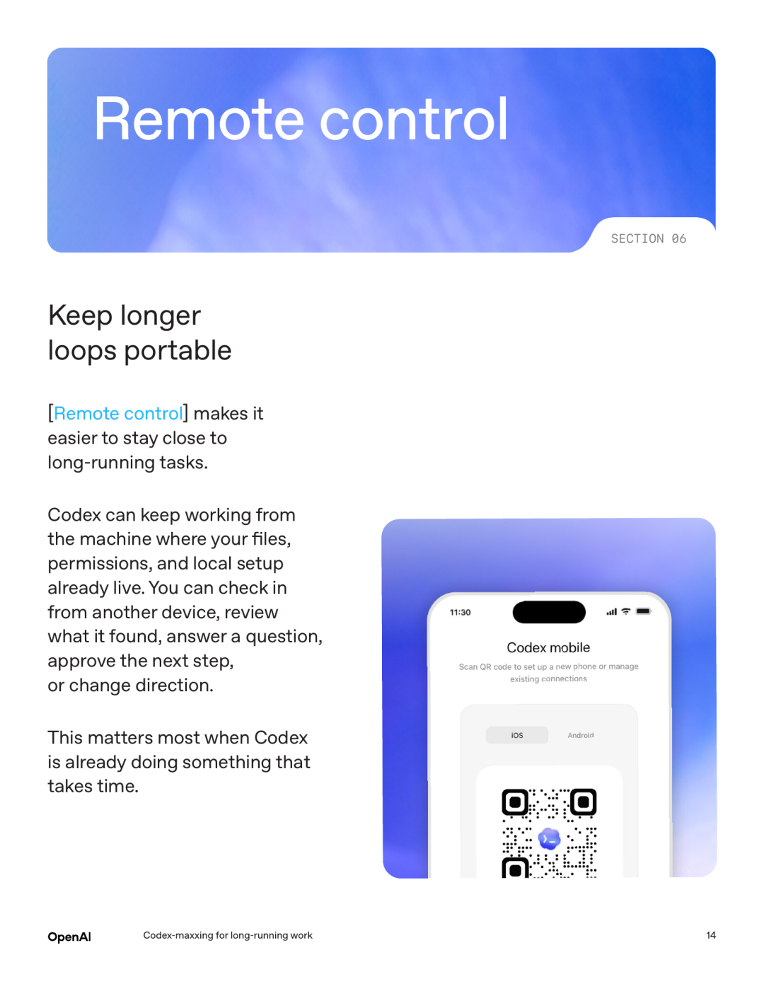 Remote control 頁面