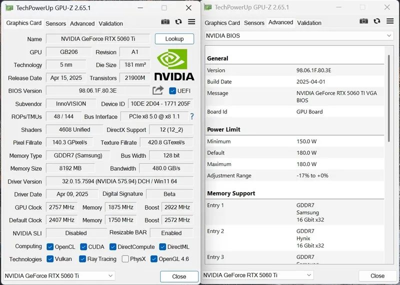 Blackwell的甜点来了！NVIDIA RTX 5060 Ti首发评测：8GB疯狂爆显存 16GB正好