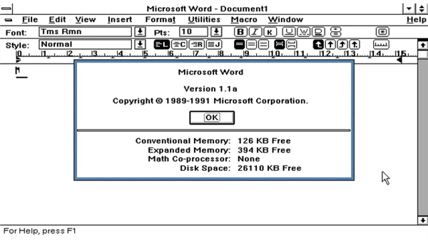 1MB內(nèi)存流暢運！1990年的Word移植至x64：Win11原生可跑