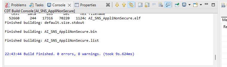 STM32CubeIDE NonSecure 工程真實構建成功輸出