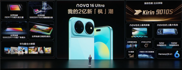 麒麟9系加持最強nova！華為nova 16 Ultra發布：4699元起