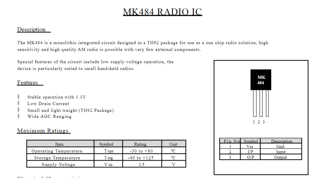 MK484调幅解调芯片电子工程专辑