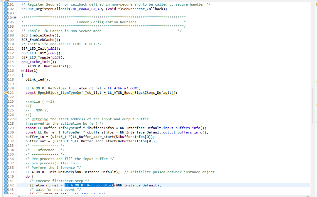CubeIDE 中 NPU runtime 真實調用代碼