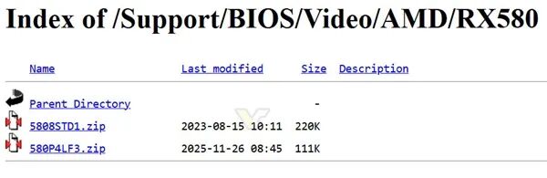 發布8年半！訊景RX 580居然還有新BIOS