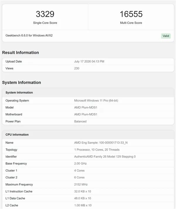 AMD Zen6處理器跑分還再漲！同核心提升達35%