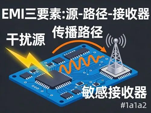 EMI三要素：干擾源-傳播路徑-敏感接收端