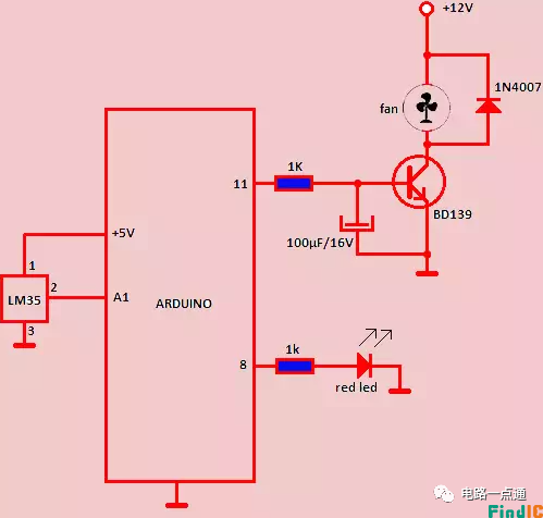 使用 bd139 三极管功放电路,可以驱动一个 8Ω 的扬声器,扬声器的输出