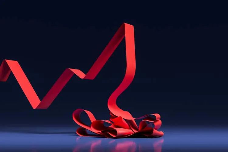 Absteigende rote Graphenlinie, Aktienmarkt und Finanzkrise