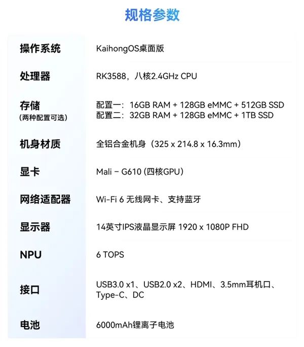 运行KaihongOS桌面版！开鸿BotBook正式预售：6999元起
