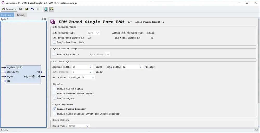 FPGA IP 核參數