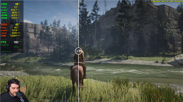 NVIDIA DLSS 4.5让老外惊呼魔法!240p马赛克画质秒变高清可玩