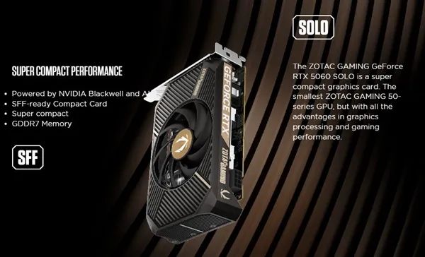 难得一见！索泰打造单风扇RTX 5060