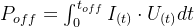P_{off}=\int_{0}^{t_{off}}I_{(t)}\cdot U_{(t)}dt